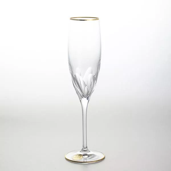 Фото Набор 6 бокалов для шампанского Палермо золото 180 мл