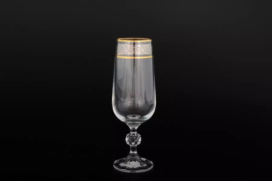 Фото Набор фужеров для шампанского Bohemia Клаудия Панто Платина V-D 180 мл(6 шт)