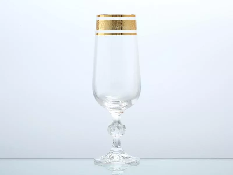 Фото Набор фужеров для шампанского Bohemia Gold Клаудиа Золото V-D 180 мл(6 шт)