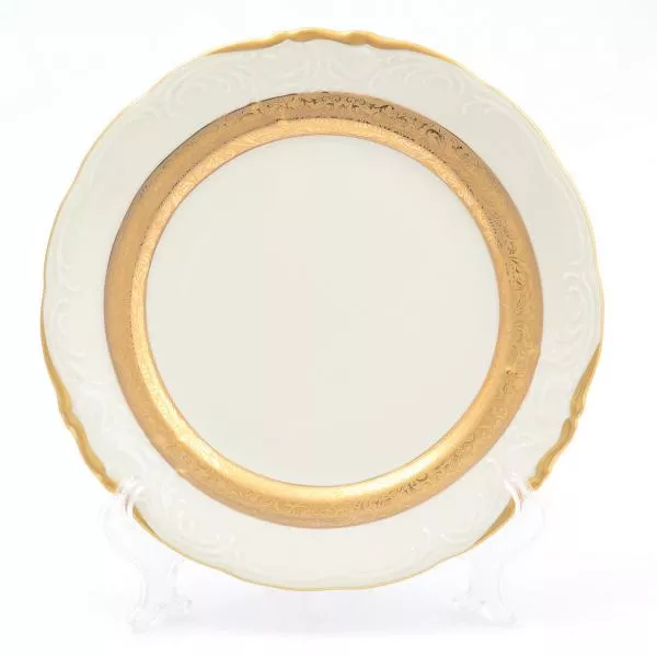 Фото Набор тарелок 24 см Матовая лента Слоновая кость Sterne porcelan (6 шт)