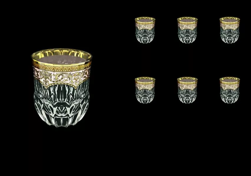 Фото Набор стаканов для виски 350 мл Adagio Flora's Empire Golden Ivory Decor Astra Gold (6 шт)