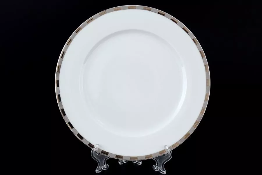 Фото Набор тарелок Thun Опал платиновые пластинки 21 см(6 шт)