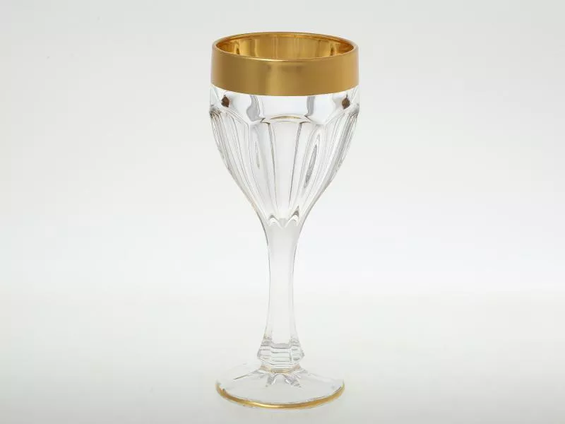Фото Набор бокалов для вина Bohemia Gold Сафари матовая полоса 290 мл(6 шт)